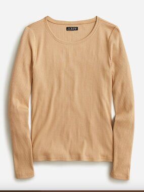 J. Crew Long Sleeve Crewneck T-shirt in Vintage Rib